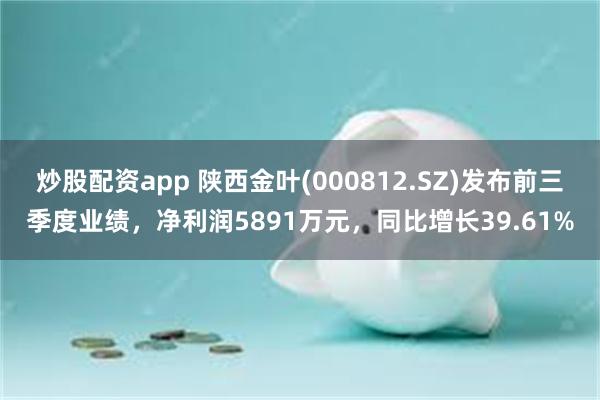 炒股配资app 陕西金叶(000812.SZ)发布前三季度业绩，净利润5891万元，同比增长39.61%