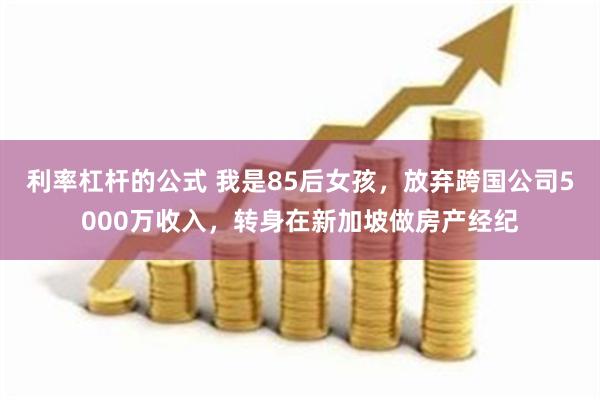 利率杠杆的公式 我是85后女孩，放弃跨国公司5000万收入，转身在新加坡做房产经纪